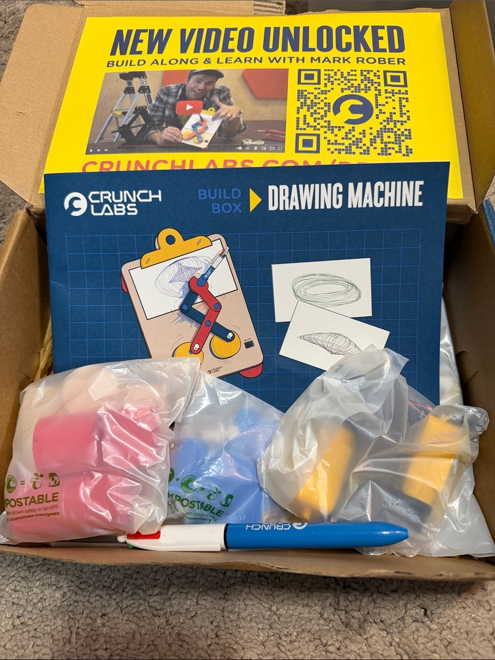 Crunch Labs Drawing Machine Build Box for Kids - Mark Rober